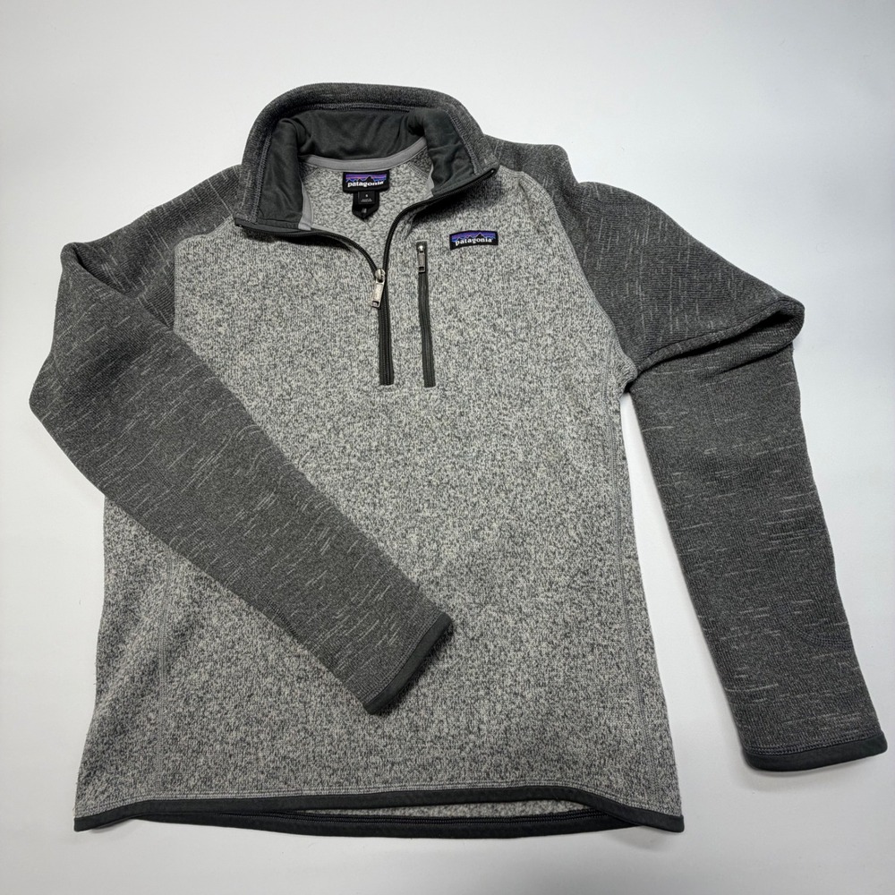 Patagonia Better Sweater 1/4 Zip Fleece Gray Small Pullover Outdoor